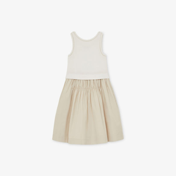 

Платье миди детское Reiss Wren из хлопка 3-9 лет, бежевый