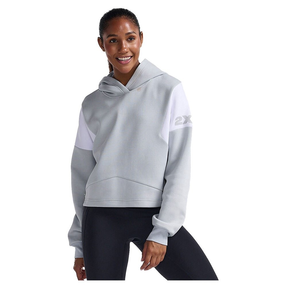 

Спортивное худи 2XU Form Spliced Crop, серый