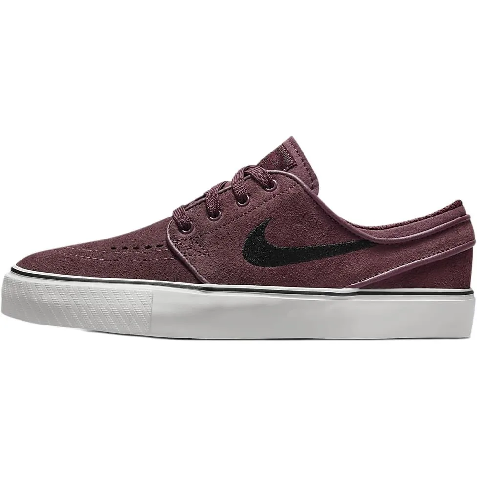 Кроссовки для скейтбординга SB Stefan Janoski Slip Resistant Abrasion Resistant низкие детские Burgundy Nike, Burgundy/Canvas White/Black