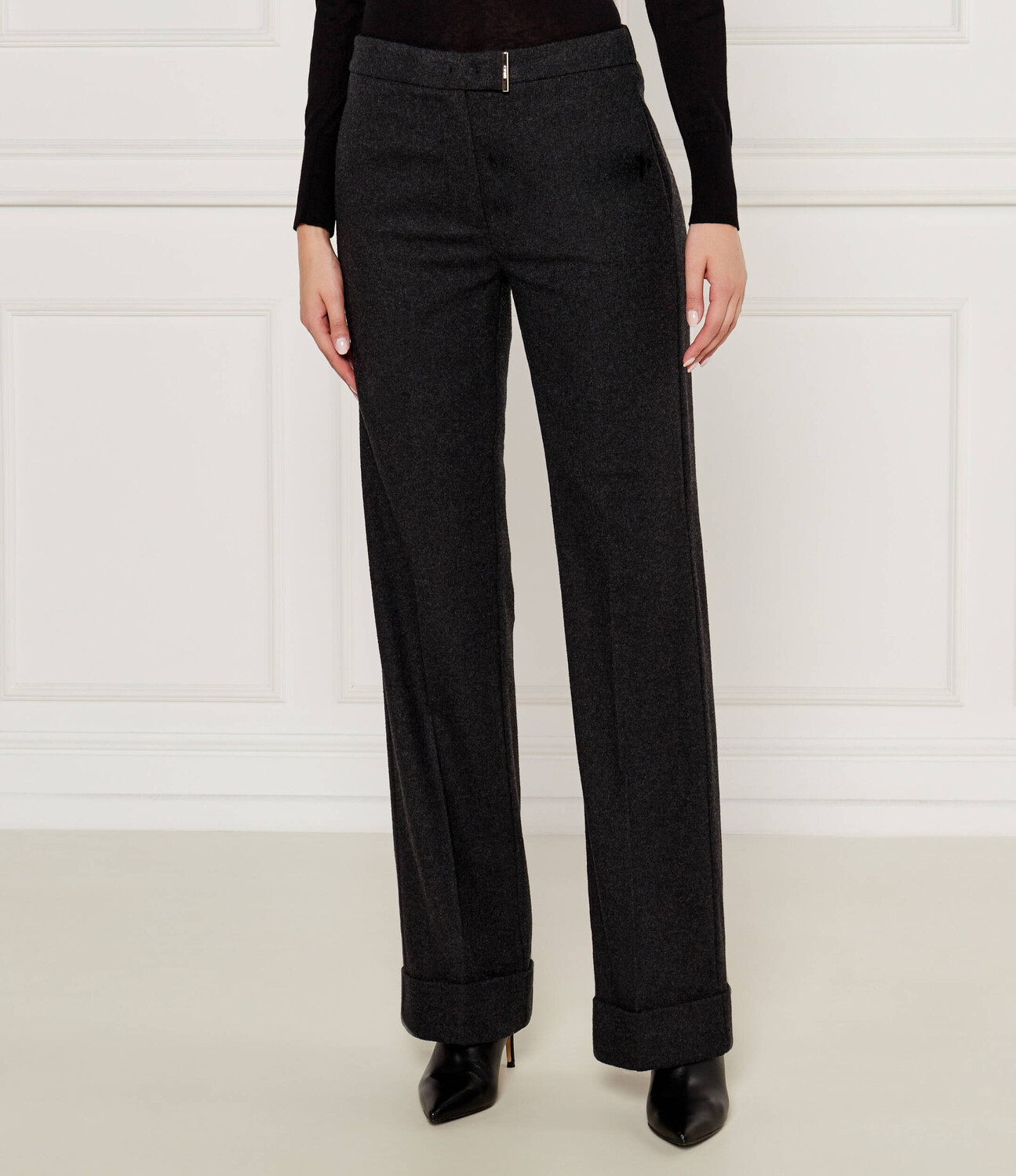 

Брюки Liu Jo flare fit, цвет grafite