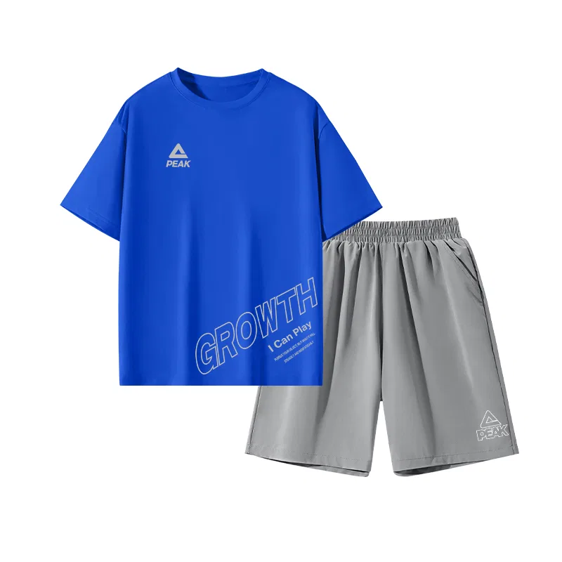 Детский спортивный костюм PEAK Running Collection, королевский синий/серый
