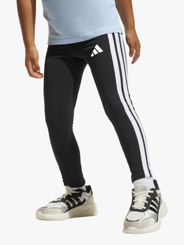 

Детские эластичные леггинсы из хлопковой смеси adidas, Black/White