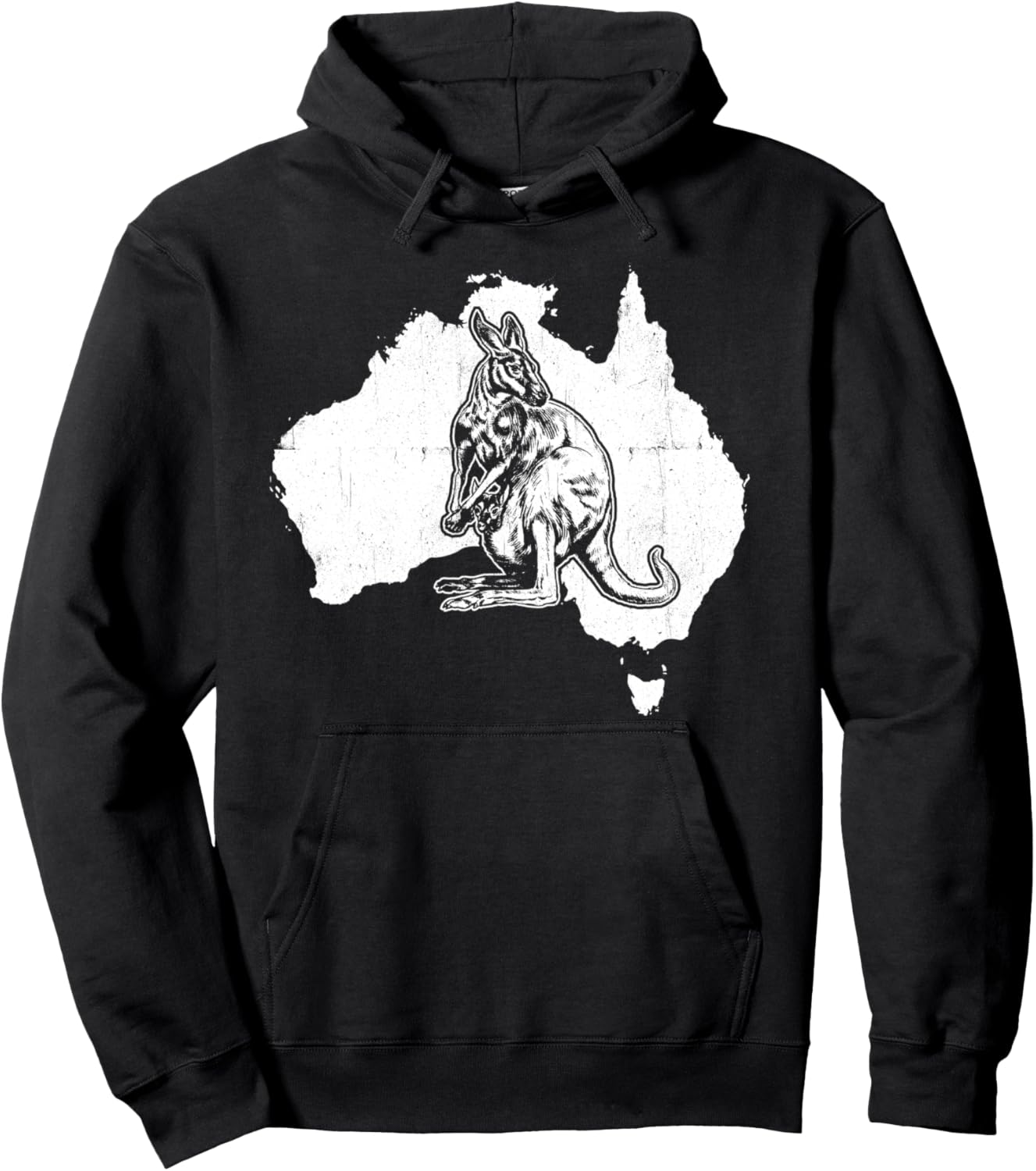 

Австралия Кенгуру День Австралии Любовь Кенгуру Худи с изображением животного Ingenius Australia Day Love Kangaroo, черный