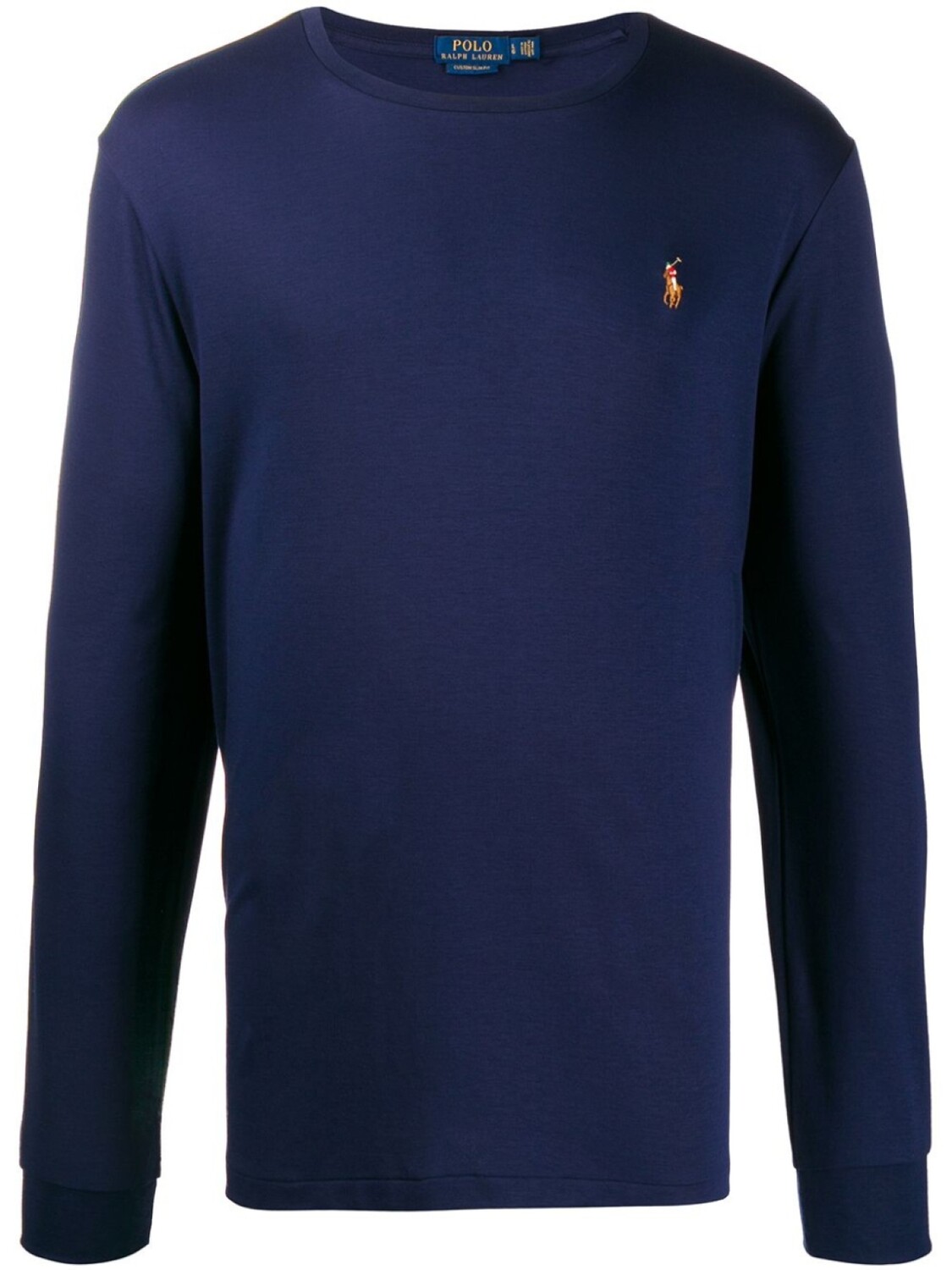 

Футболка с длинными рукавами и вышитым логотипом Polo Ralph Lauren, синий