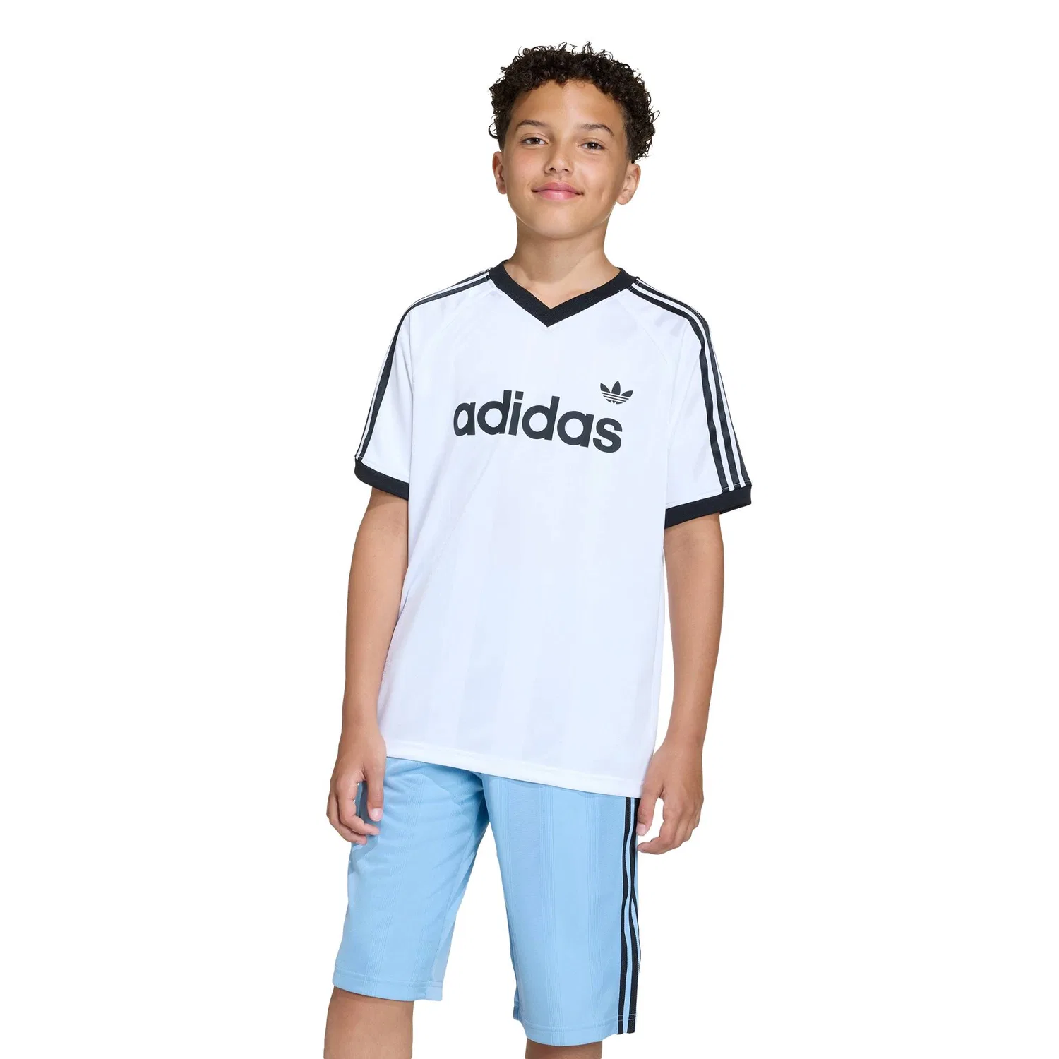 Футболка свободного кроя, детская, Jersey Adidas, белый — фото 4