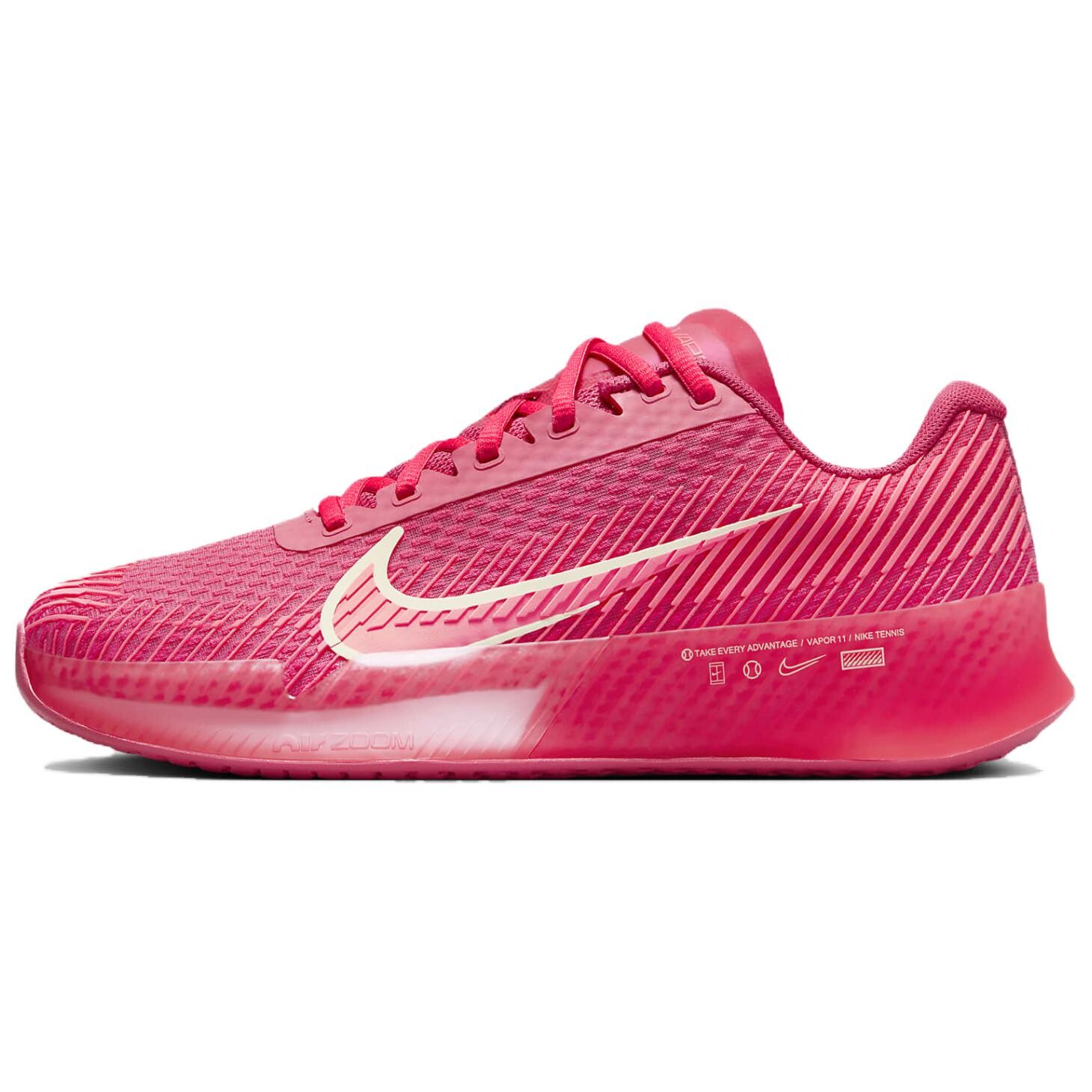 

Теннисные кроссовки Air Zoom Vapor 11 женские с низким верхом, фиолетово-розовые/ярко-розовые/белые/глубокие красные тона Nike