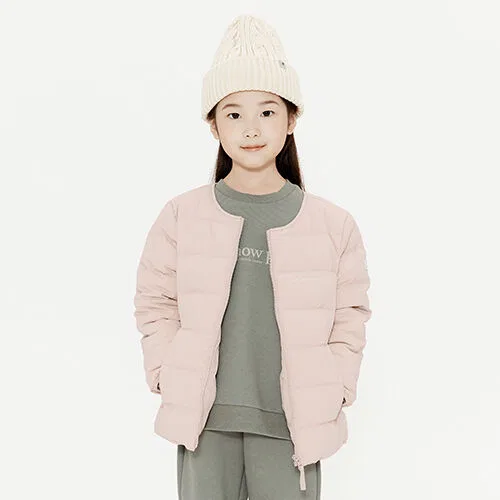 Детская лёгкая пуховая куртка Land светло-розового цвета от Snowpeak Apparel Kids