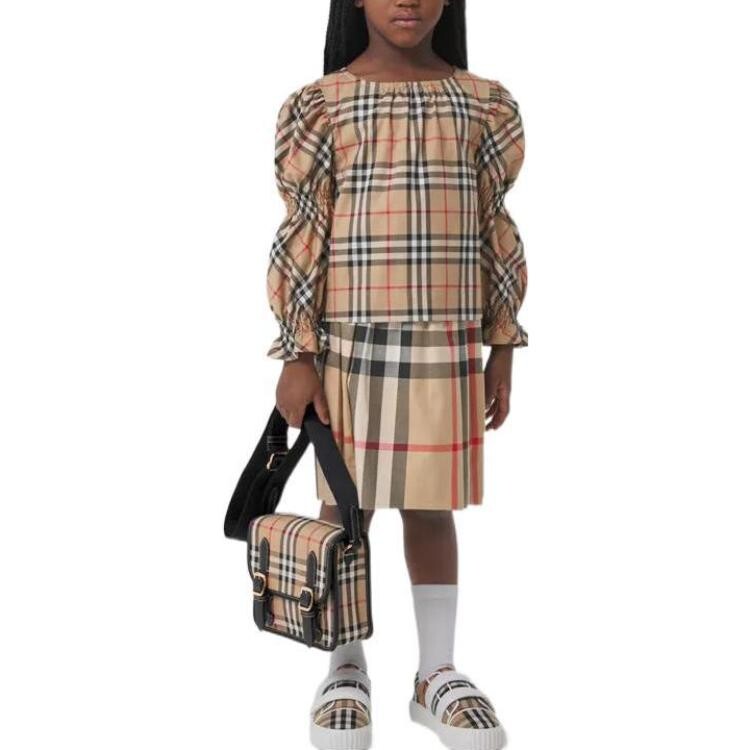 Рубашка детская Burberry, хаки — фото 3