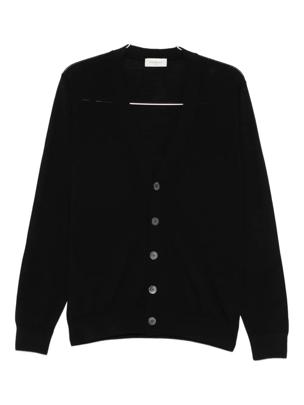 

Шерстяной кардиган с пуговицами спереди Piacenza Cashmere, черный