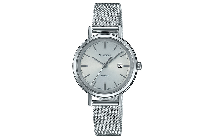 

CASIO Часы Women's SHEEN Silver Watch SHS-D300DC-7A, Silver Dial