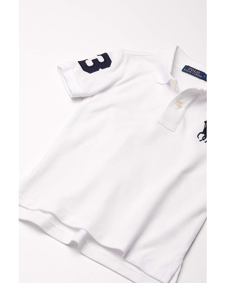 Поло Polo Ralph Lauren Kids Big Pony Cotton Mesh Polo Shirt, белый — фото 4