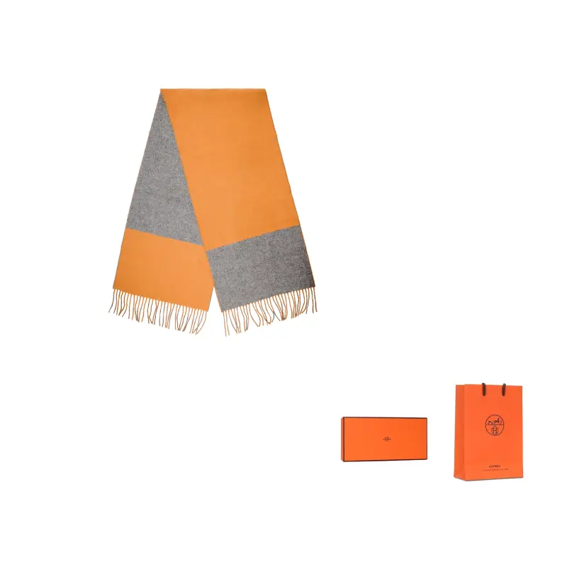 

Вязаный шарф для женщин Hermes, оранжевый