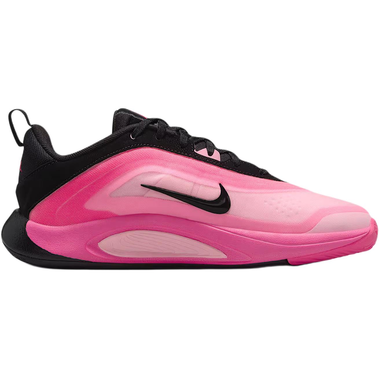 Nike A'One нескользящие износостойкие низкие детские баскетбольные кроссовки pink black — фото 3