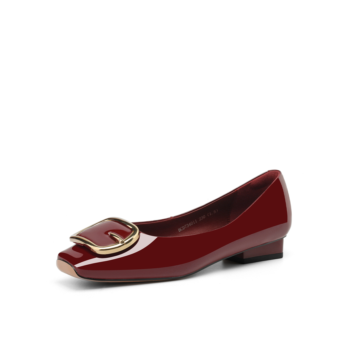BOERDIQI Женские туфли на каблуке 3 см бордовые с овчинной стелькой, цвет Burgundy (Sheepskin Insole)