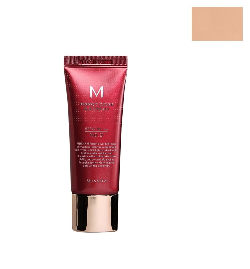 

Missha Perfect Cover BB крем 21 светло-бежевый 20мл Inne