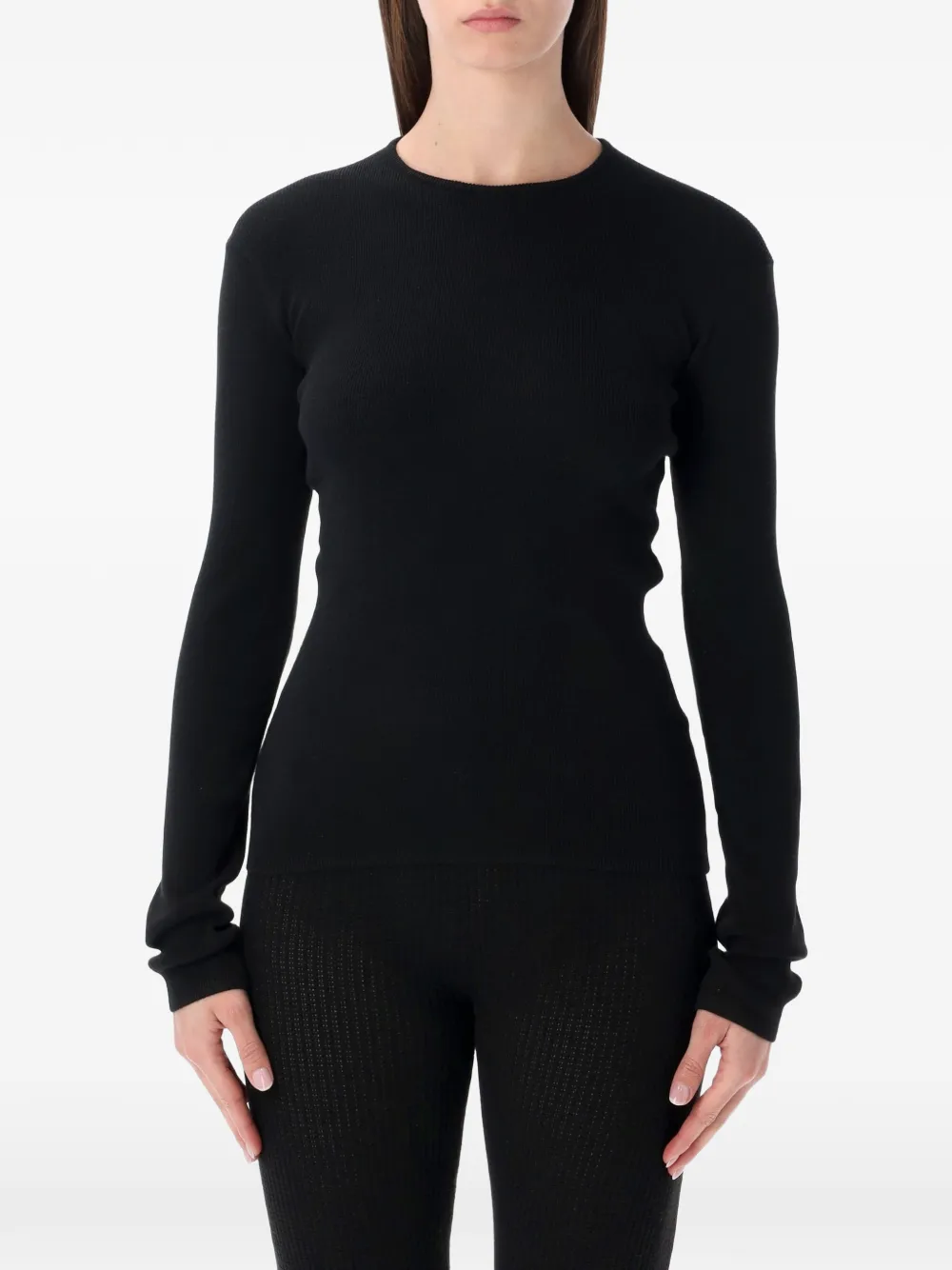 Лонгслив Fear of God Essentials Rib, черный винтажный — фото 4