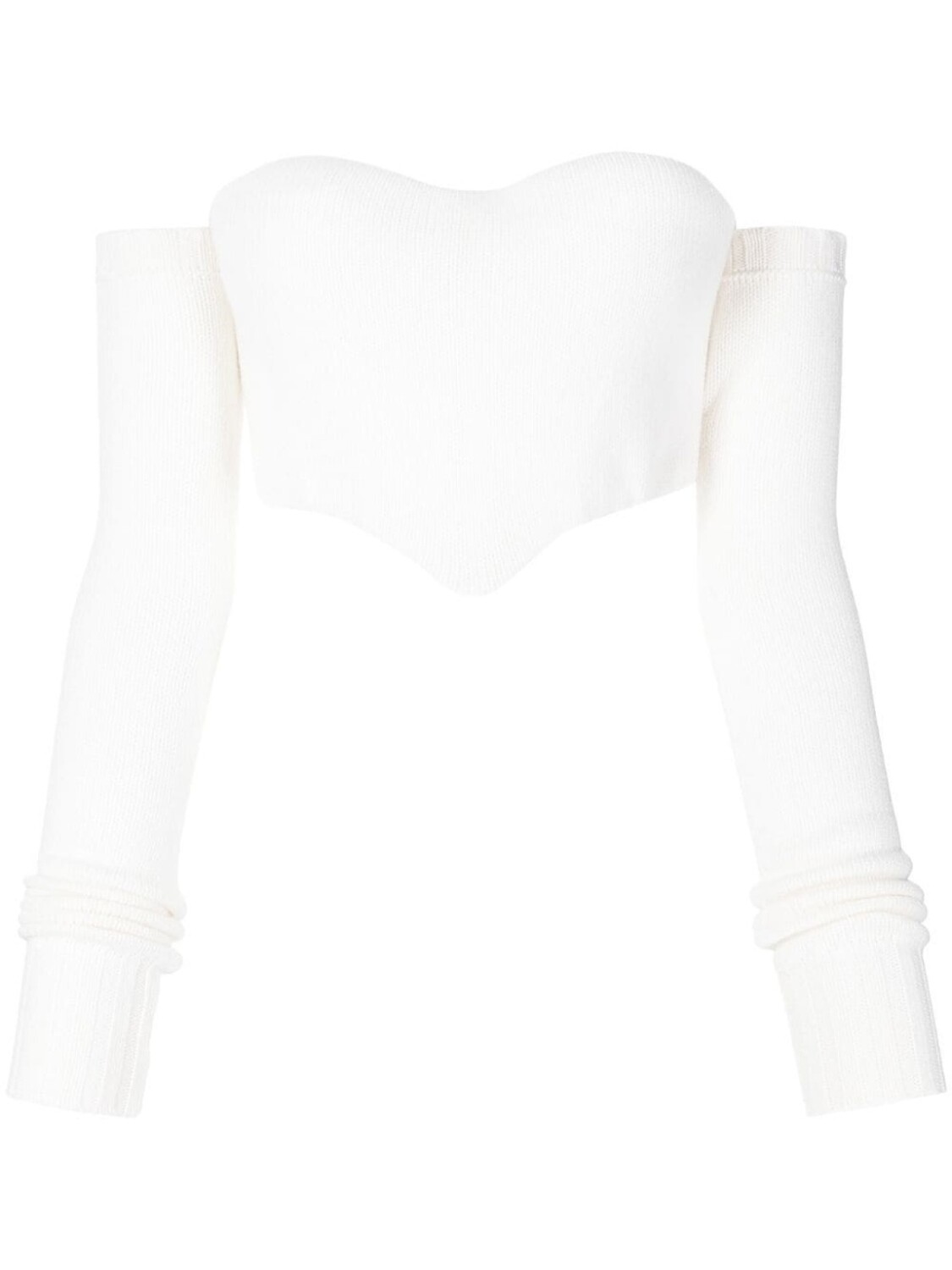

Ermanno Scervino кашемировый топ-корсет с открытыми плечами, белый