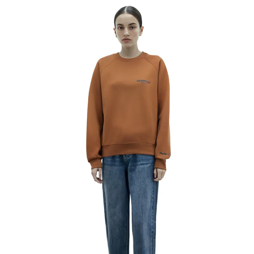 SS22 Толстовка унисекс коричневая Fear Of God Essentials, коричневый — фото 4