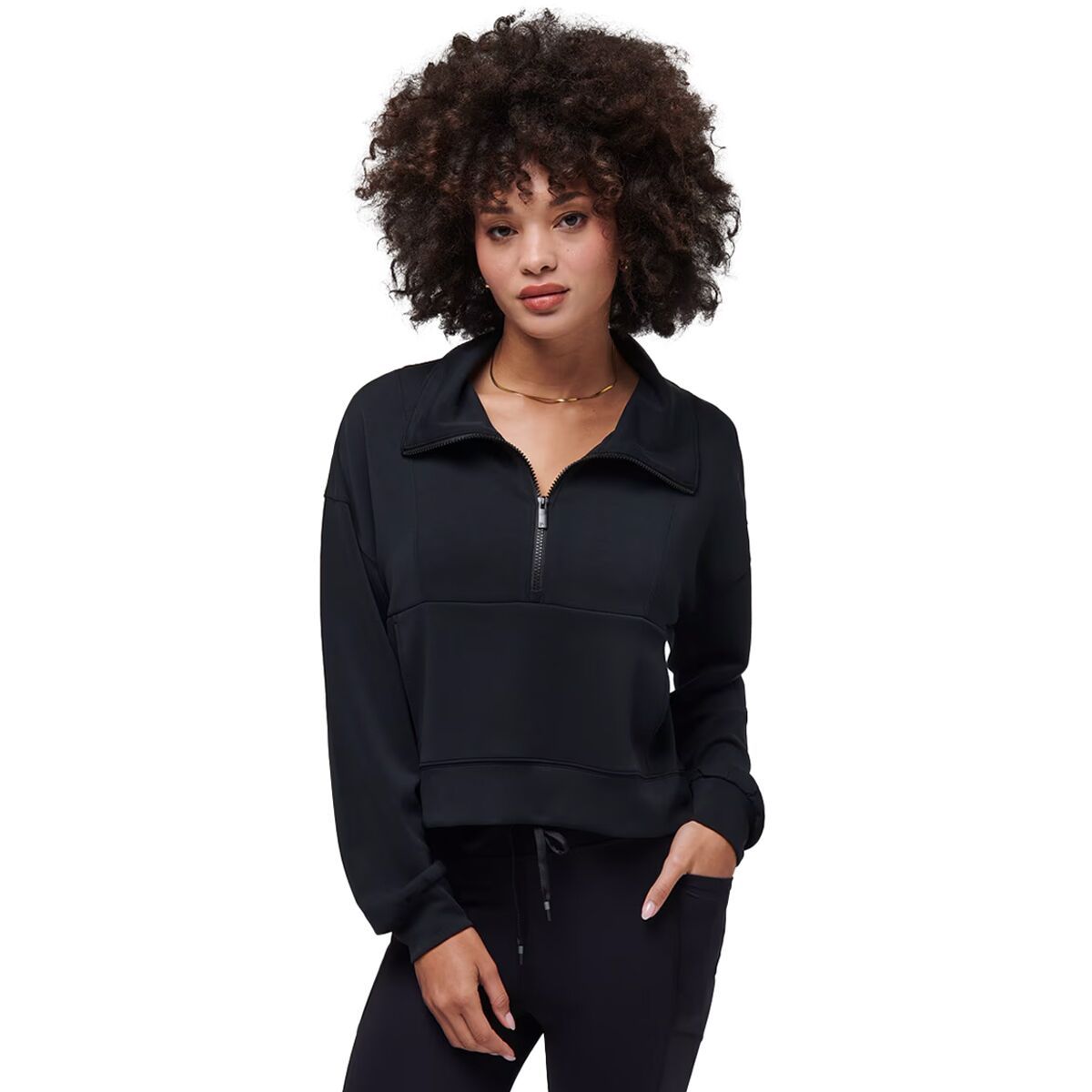 

Свитер мягкий с полузастежкой Skyloft Travismathew, черный