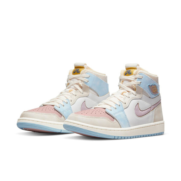 Кроссовки 1 высокие zoom комфорт Air Jordan, розовый — фото 3
