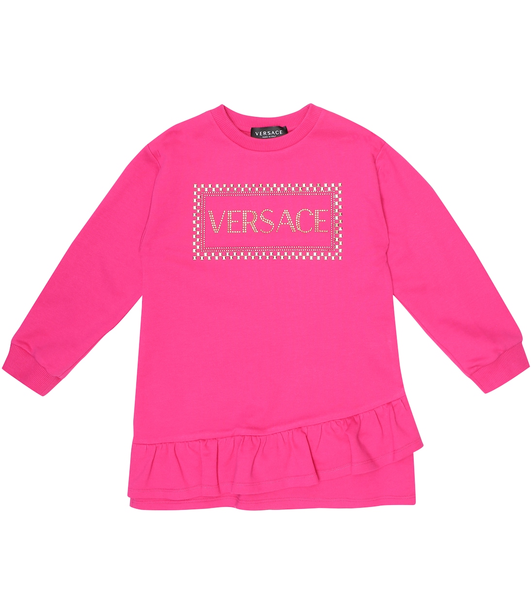 

Платье-свитер из хлопка в винтажном стиле 90-х Versace Kids, Fuxia