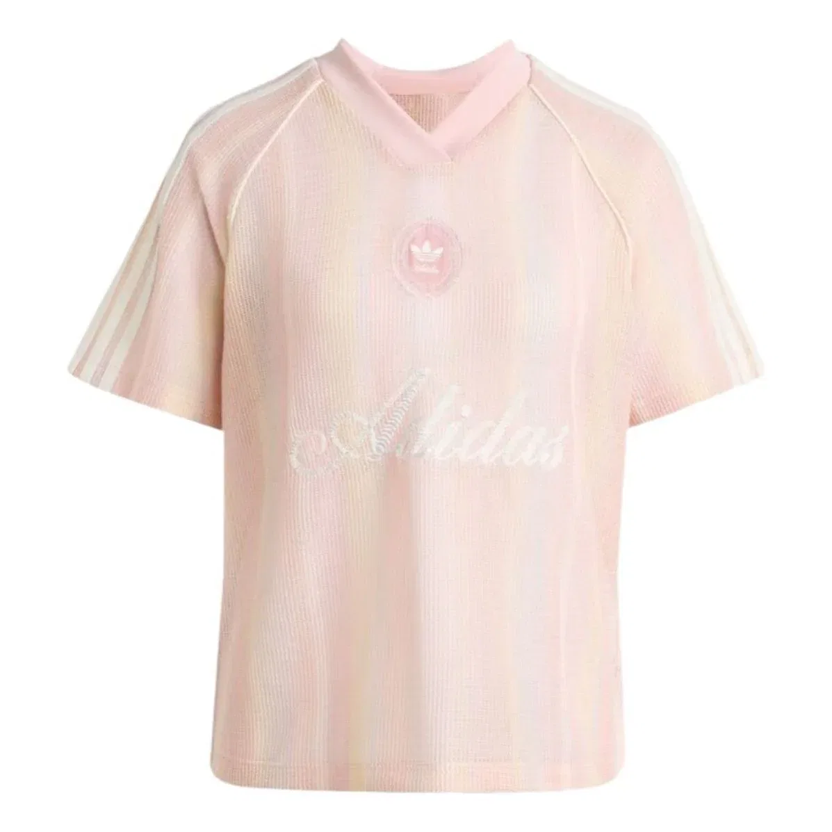 Футболка Adidas Summer Glow Knitted Oversized Asia Sizing 'Sandy Pink' KY3161, розовый