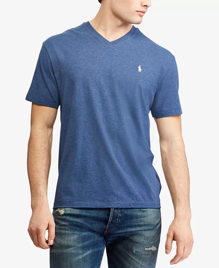

Мужская футболка с V-образным вырезом Classic-Fit Polo Ralph Lauren, синий