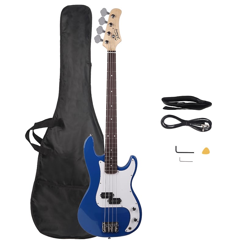 

Басс гитара Glarry GP Electric Bass Guitar Blue Bass + Bag + Strap + Amp Wire + Plectrum + Spanner Tool