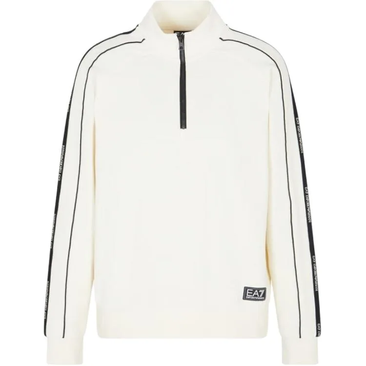 EA7 FW25 Свитшот мужской EMPORIO ARMANI, экрю
