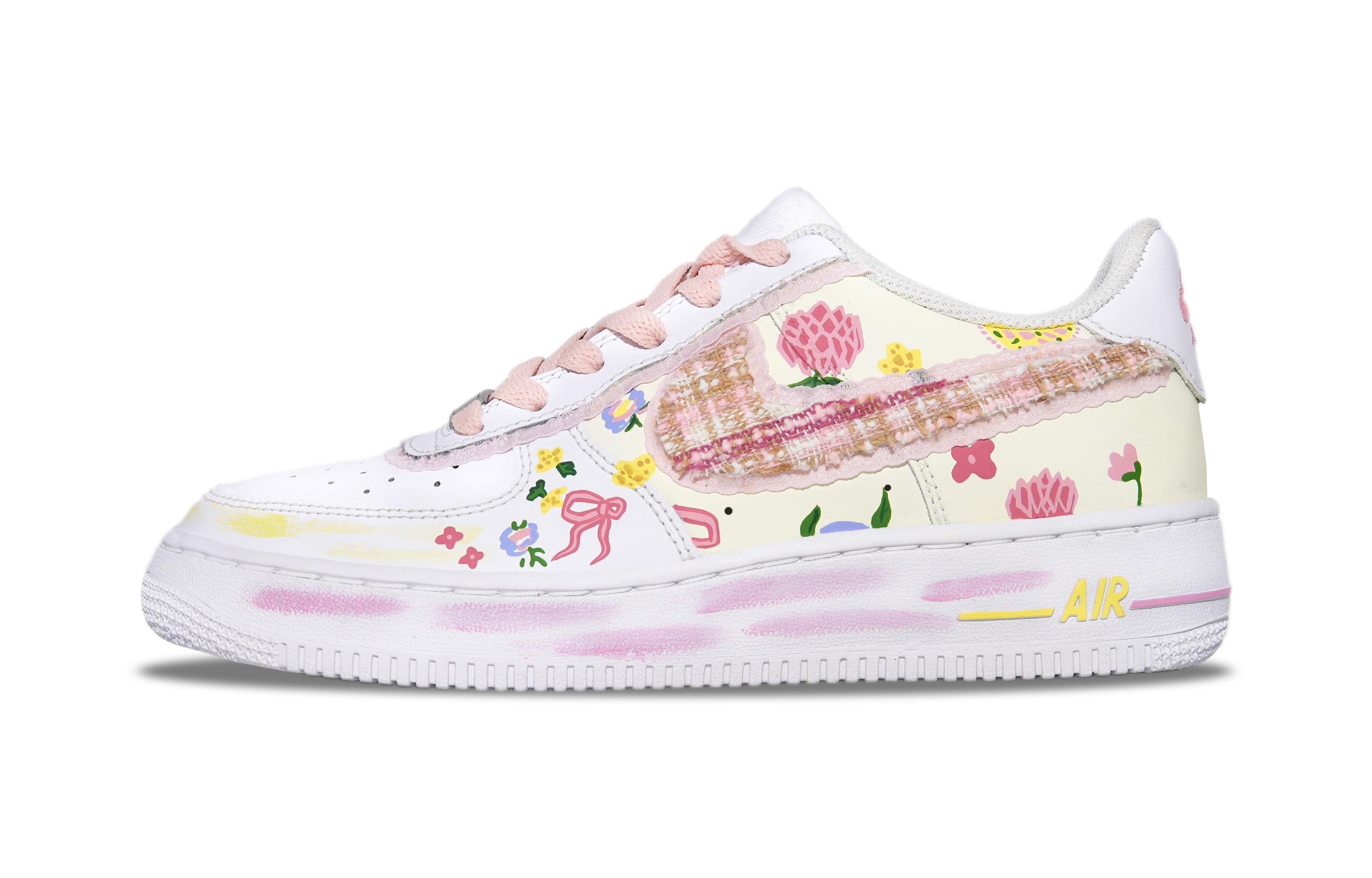 

Кроссовки Air Force 1 с антискользящей амортизацией, износостойкие, низкие, для детей и подростков Nike, розовый