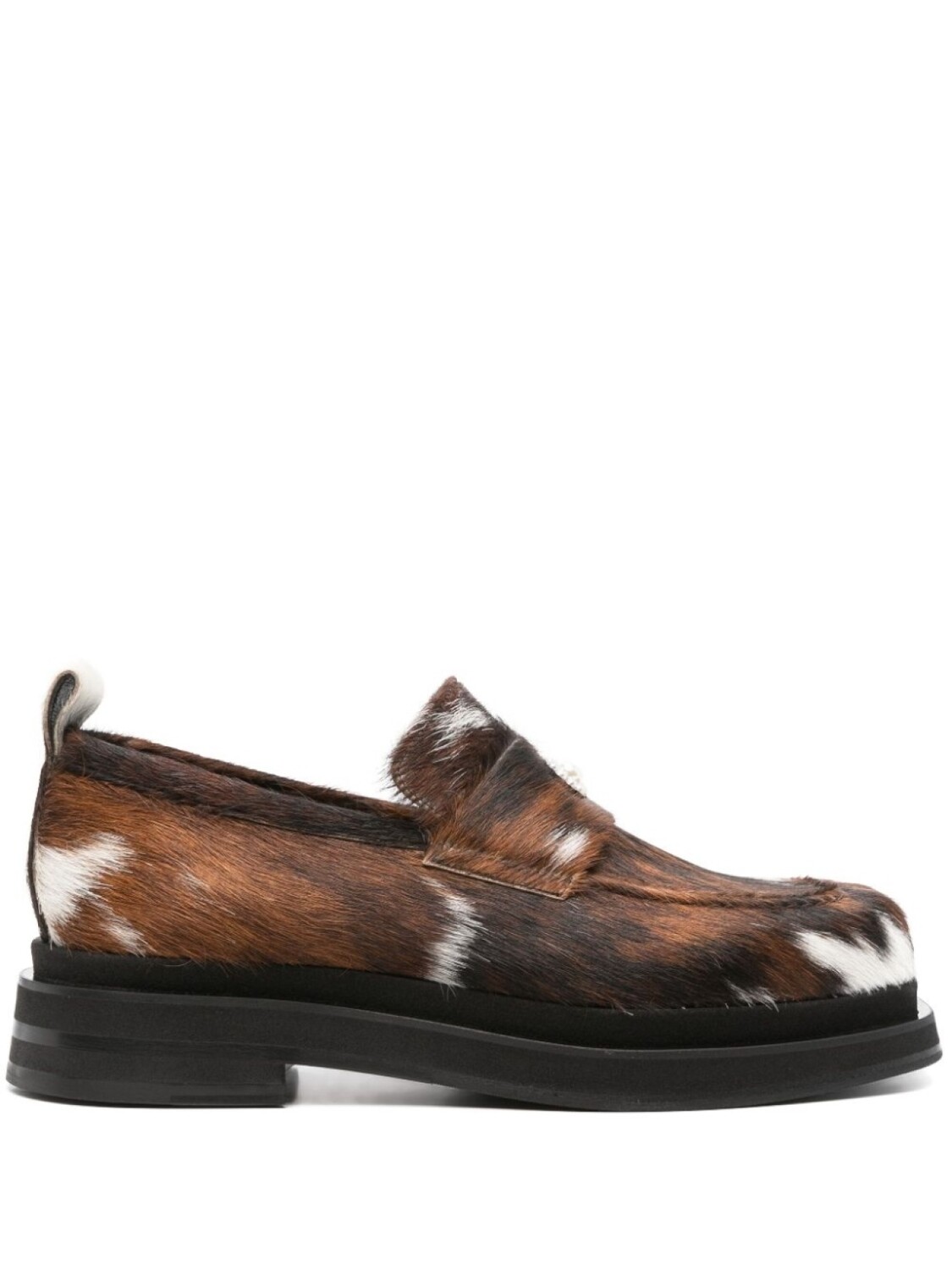 

Simone Rocha мокасины Heart Toe, коричневый