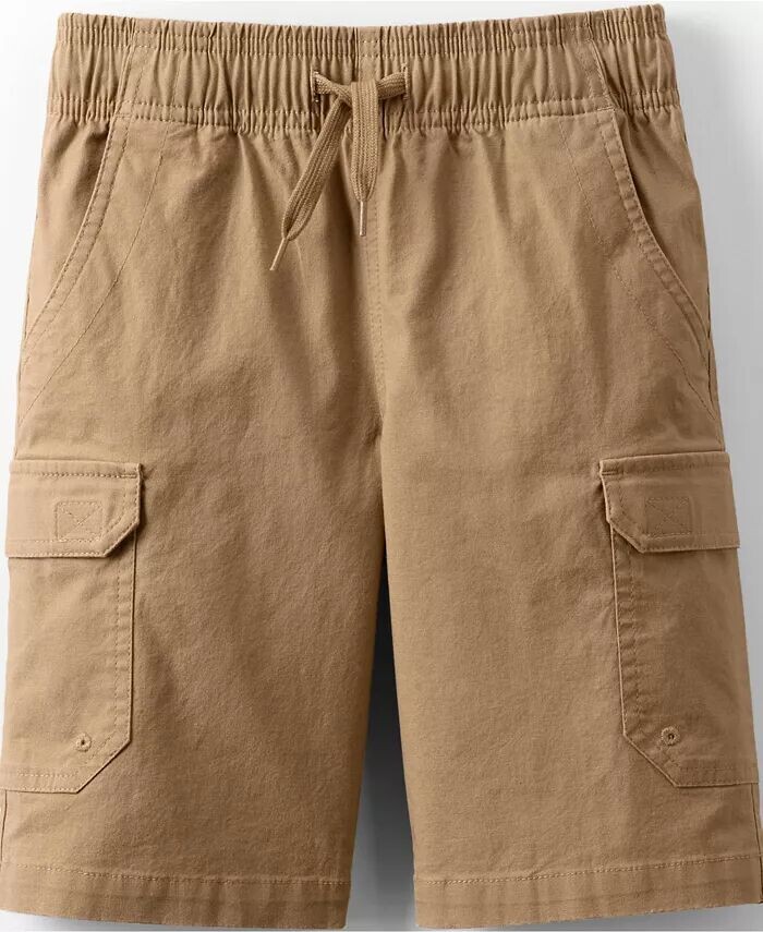 

Шорты-карго Big Boys Husky Stretch Canvas Utility Lands' End, коричневый/бежевый