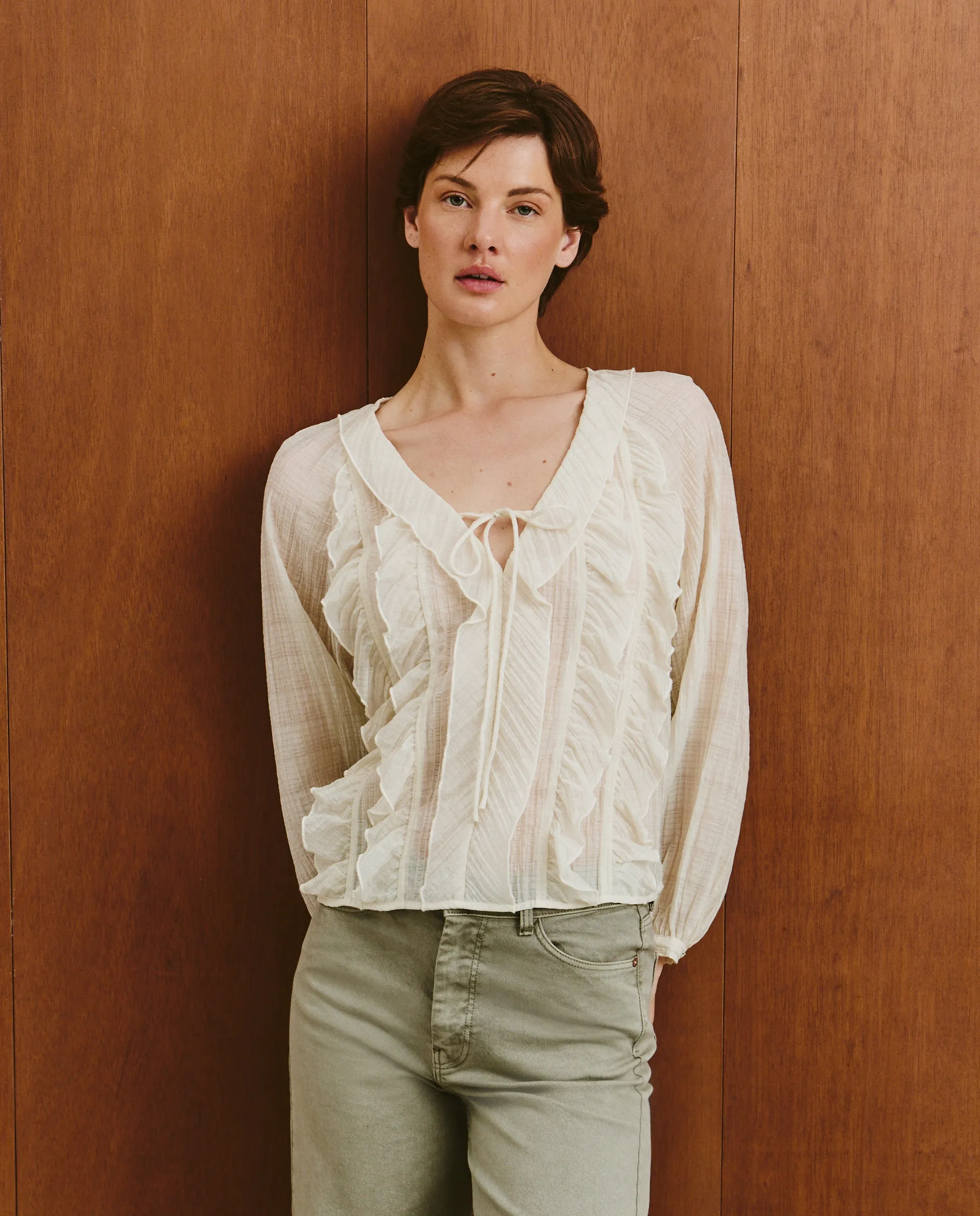 

Женская блузка с длинным рукавом Southern Cotton, песочный