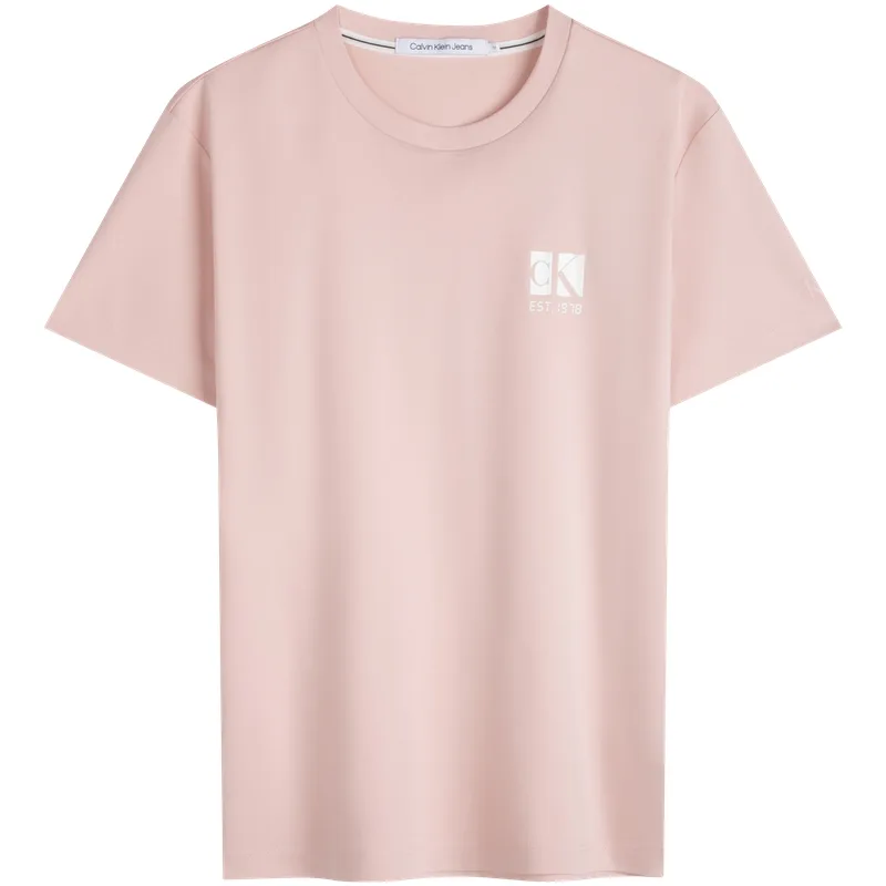Футболка мужская с круглым вырезом умеренного прямого кроя Calvin Klein, TF6-Shell Pink