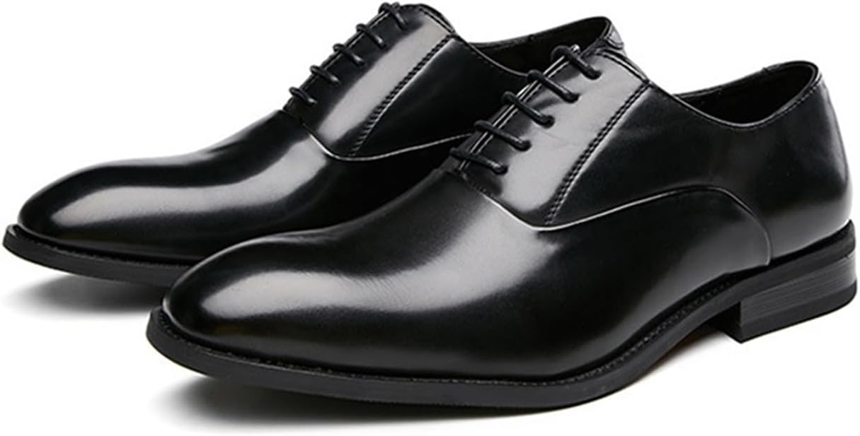 

Мужские классические туфли современного стиля, с кожаной подкладкой, шнуровкой, на платформе, оксфорды, с зауженным носком, ретро, бизнес-формальные дерби Ksedt, черный