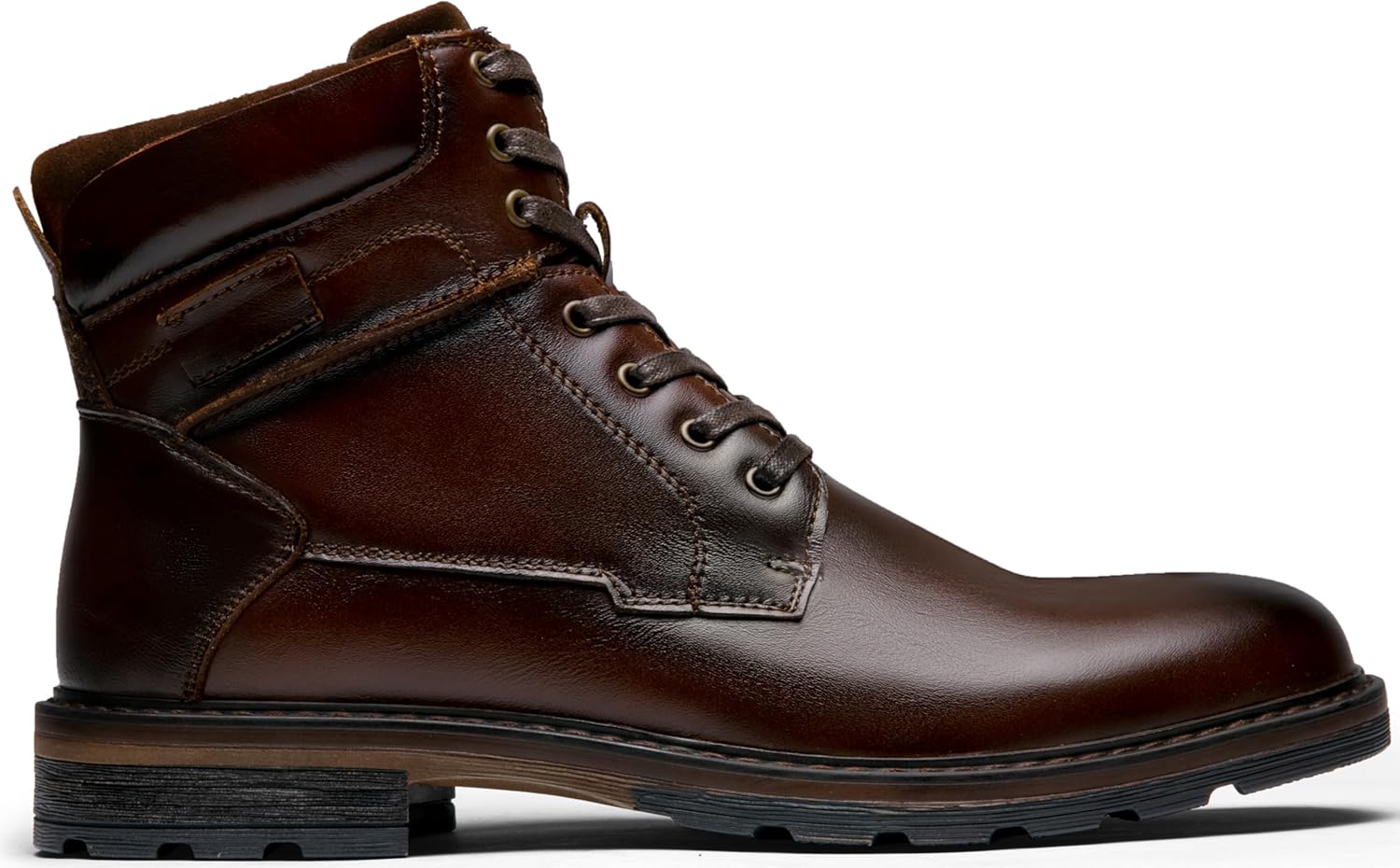 Мужские повседневные ботинки Jousen Chukka из кожи для делового стиля, красный — фото 3