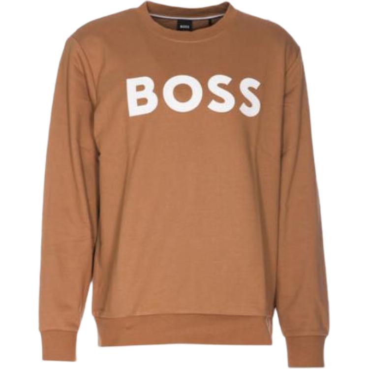

Толстовка с круглым вырезом и логотипом HUGO BOSS, Umber