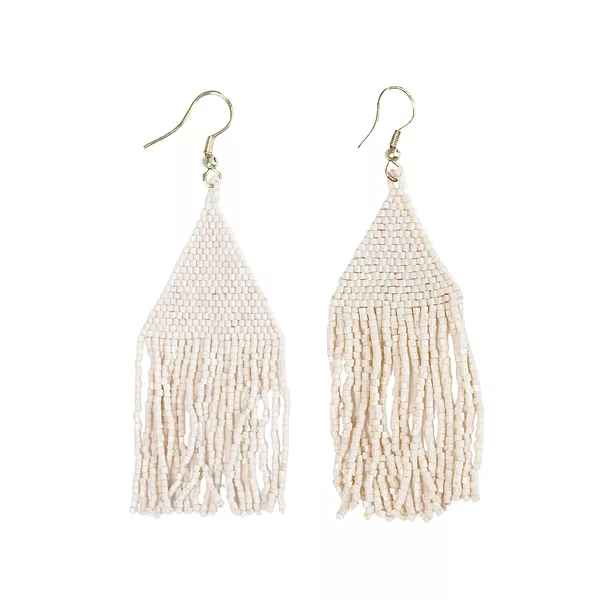 

Серьги Lexie с бахромой из цельного бисера Ink+Alloy, cream