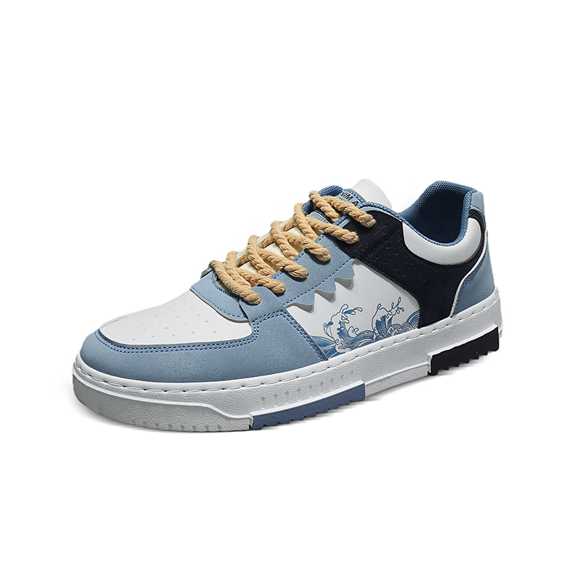 

SHOUBA Мужские низкие скейтерские кеды светло-голубые, цвет Light Blue