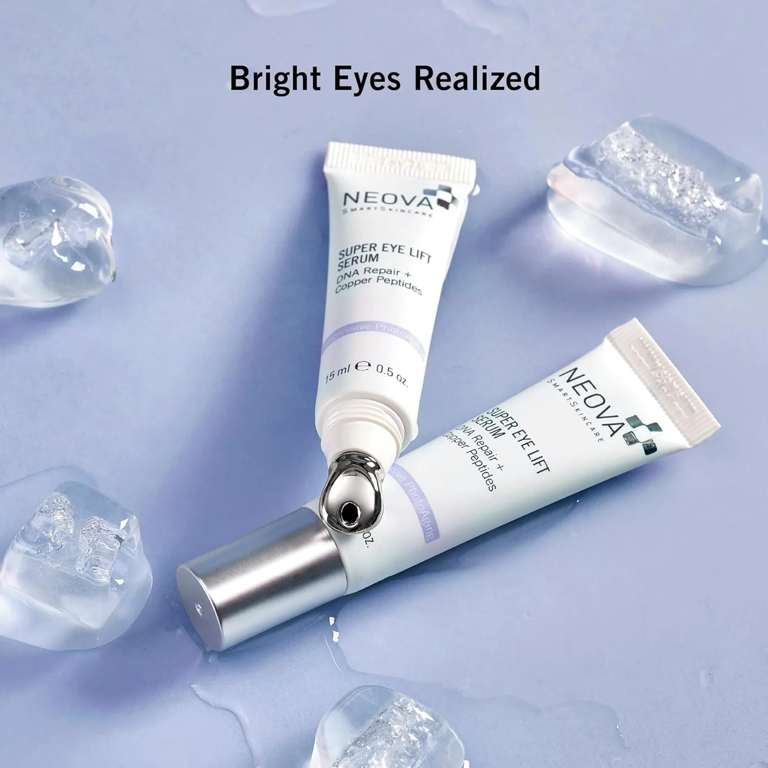 Сыворотка для лица NEOVA SmartSkincare Super Eye Lift Serum с осветляющими и увлажняющими активными компонентами обеспечивает идеальное покрытие и мгновенное визуальное улучшение состояния кожи., Green — фото 2