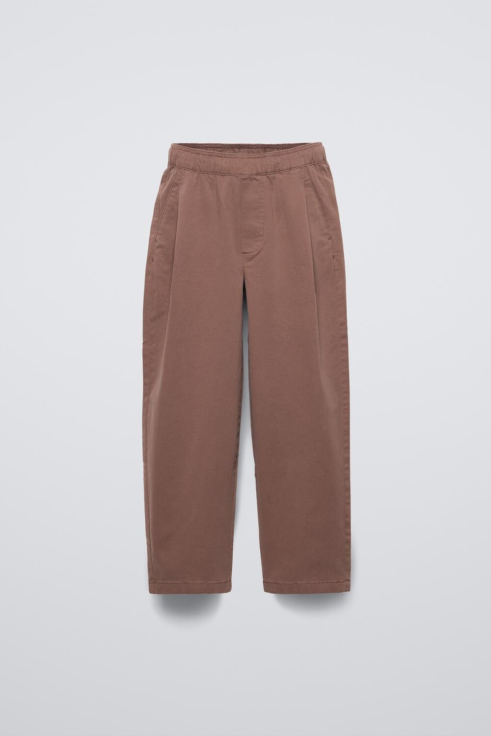 

Брюки balloon fit со складками ZARA, бордовый