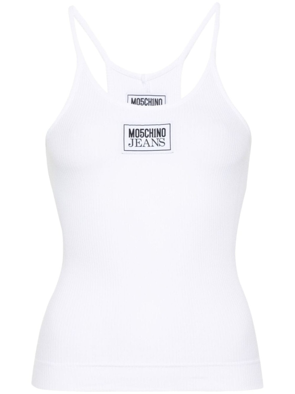 

MOSCHINO JEANS топ с нашивкой-логотипом, белый