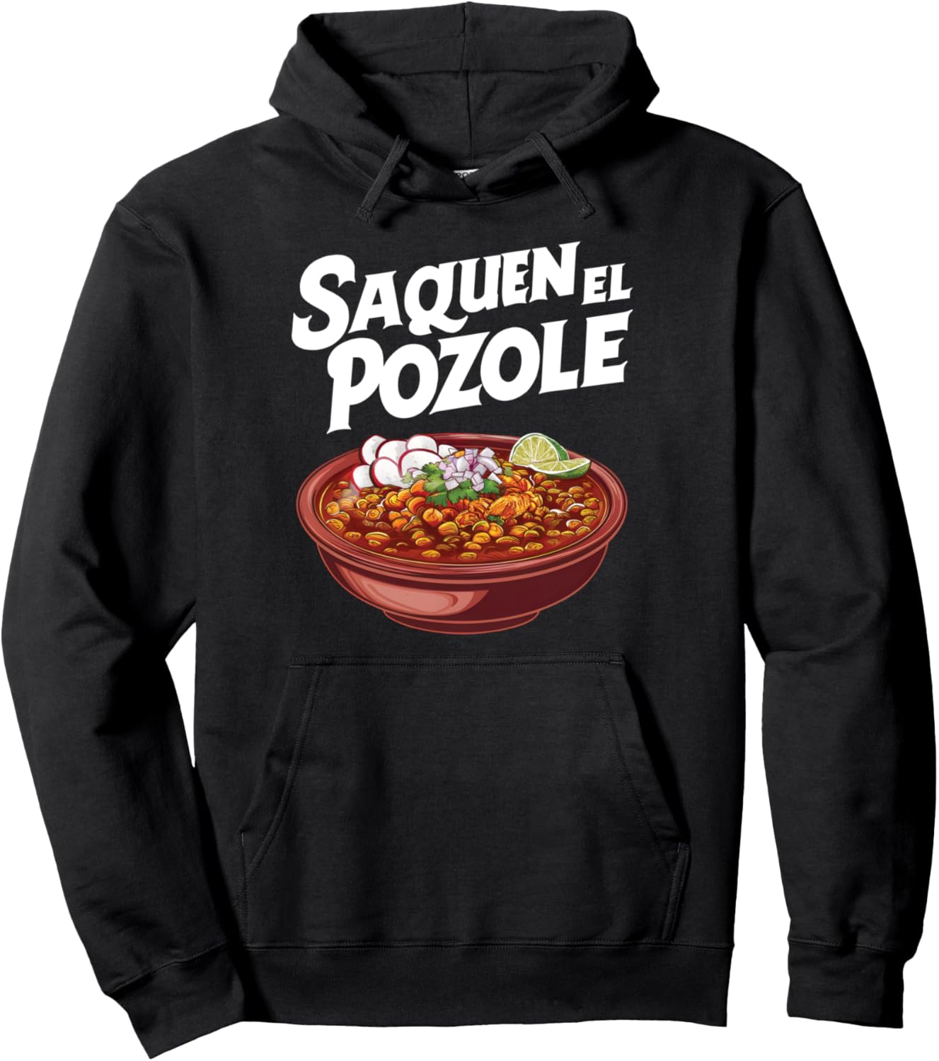 

Толстовка Saquen El Pozole с забавной мексиканской едой Menudo Mexican Sopa Mise, черная Pozole Tees