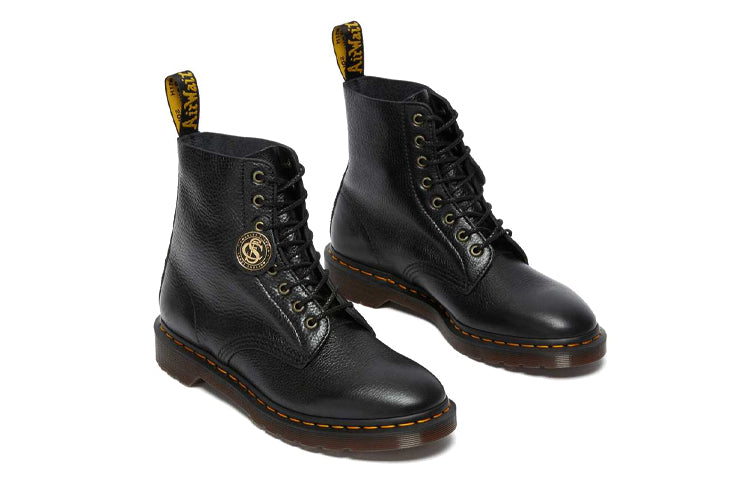 Мужские ботинки Dr. Martens 1460 Pascal до щиколотки из зернистой кожи, черный — фото 3