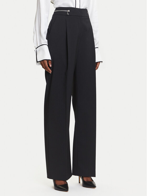 

Брюки из ткани straight fit A3W10099 Karl Lagerfeld, чёрный