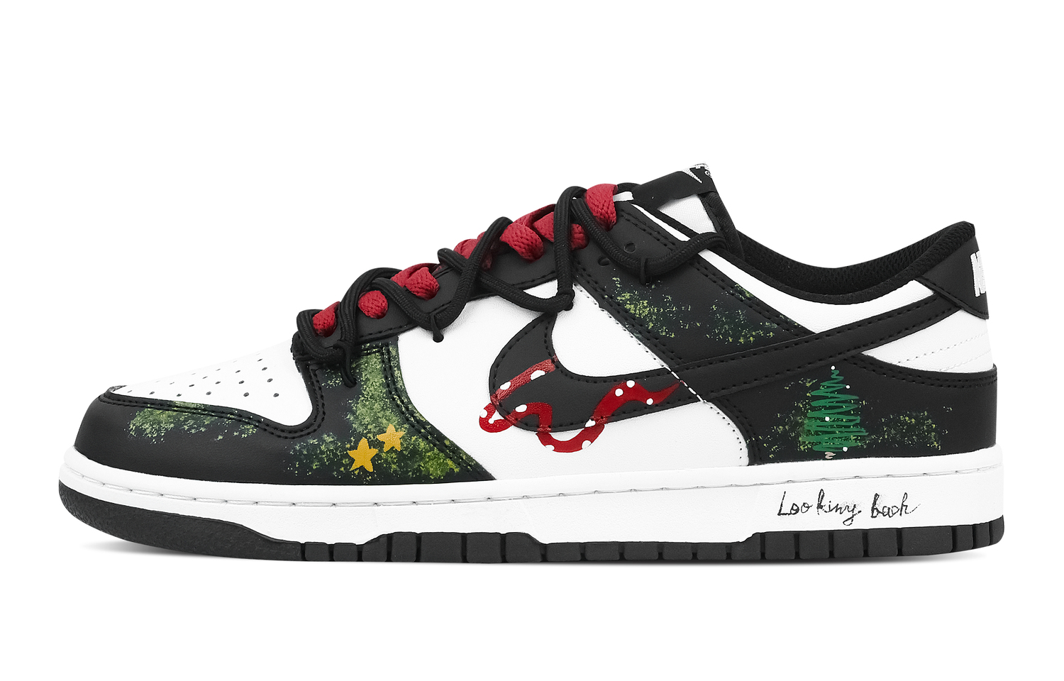 

Nike Детские низкие скейтбордные кроссовки Dunk Jasper Mystery Leather, противоскользящие и износостойкие, черно-белые