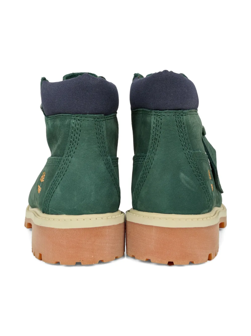 Кожаные ботинки на шнуровке Timberland Kids, зеленый — фото 4