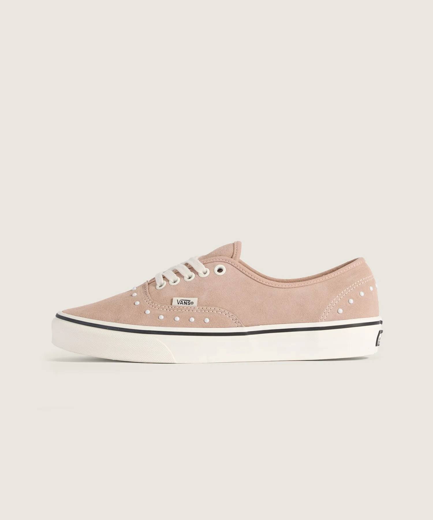 Кроссовки с жемчужными деталями и замшевым верхом Authentic Pearls Warm Taupe VANS бежевые