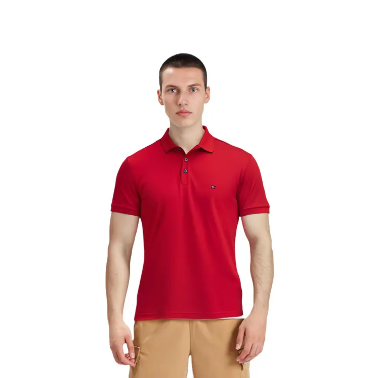 Рубашка поло серии 1985 года, мужская, малиновая, XLG Tommy Hilfiger, цвет Crimson XLG — фото 3