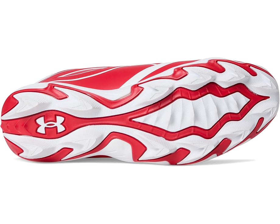 Детские бейсбольные бутсы Under Armour Leadoff Icon Low RM Jr. (Toddler/Little Kid/Big Kid) Under Armour Kids, Red/Red/White — фото 3
